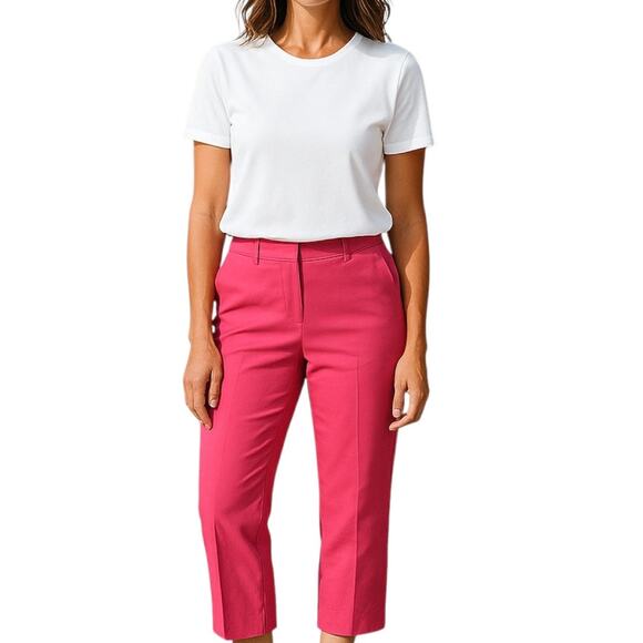 Ruby Rd Capri Pants Women's Size 10 Red Office Career or Casual Capris - Picture 1 of 16